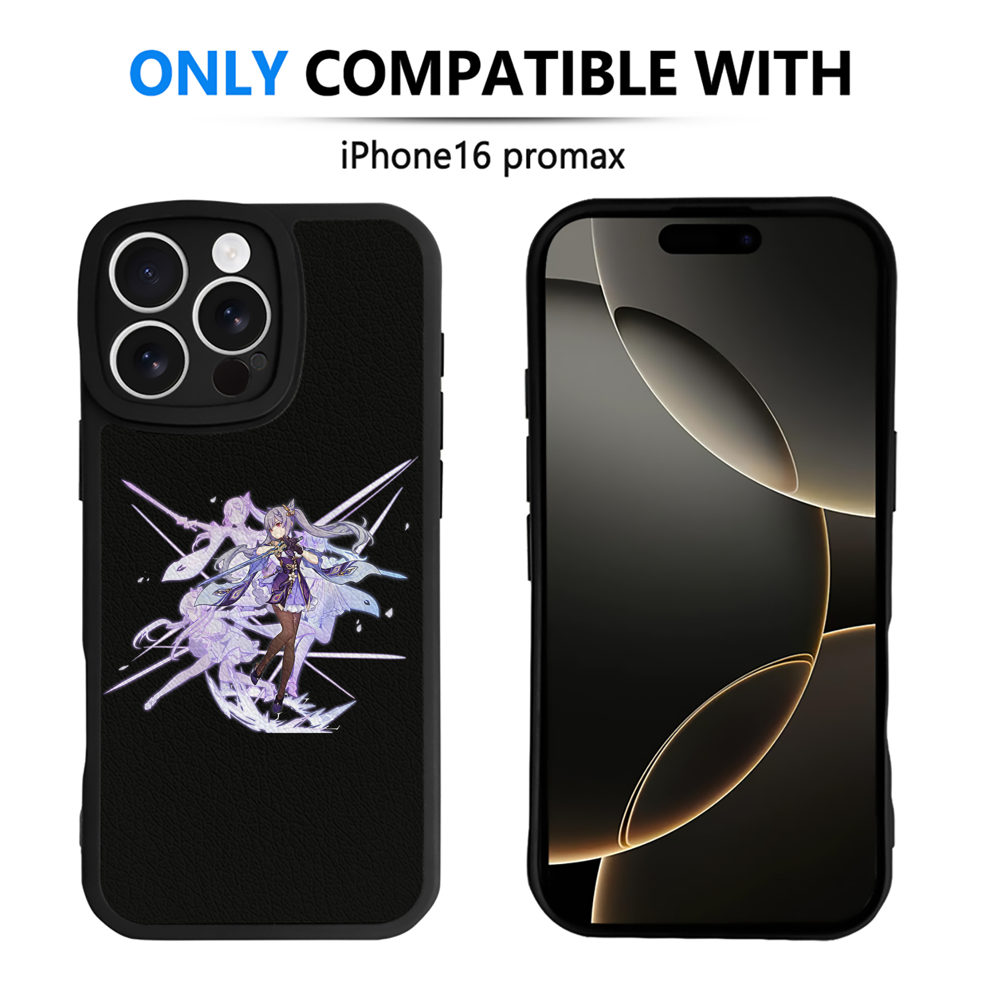 げんし神 刻晴 こくせい genshin Kokusei 【iPhone 16シリーズ対応】シリコンスマホケース（レザー調） 材質：シリコン